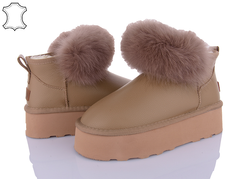 Угги PL PS (36-41) 5860-1 camel (зима)