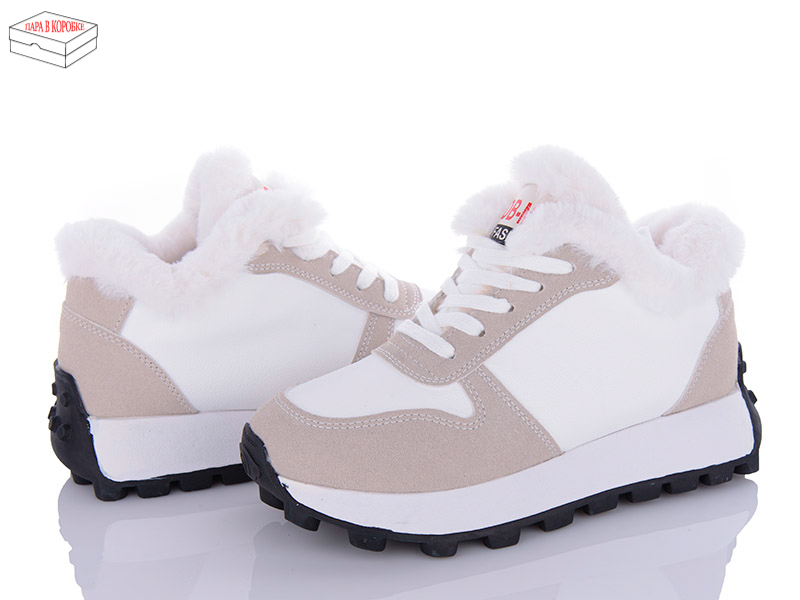 Кроссовки Ailaifa (36-41) 2301 white (зима)