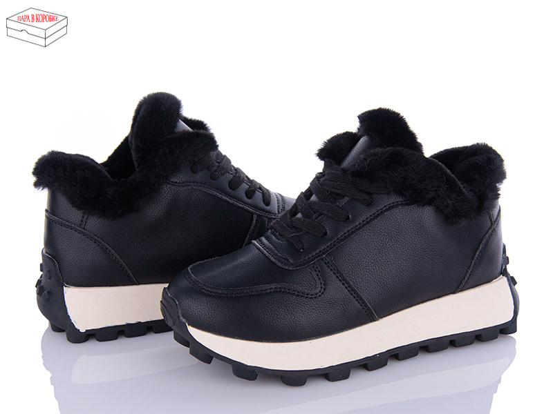 Кроссовки Ailaifa (36-41) 2305 black (зима)