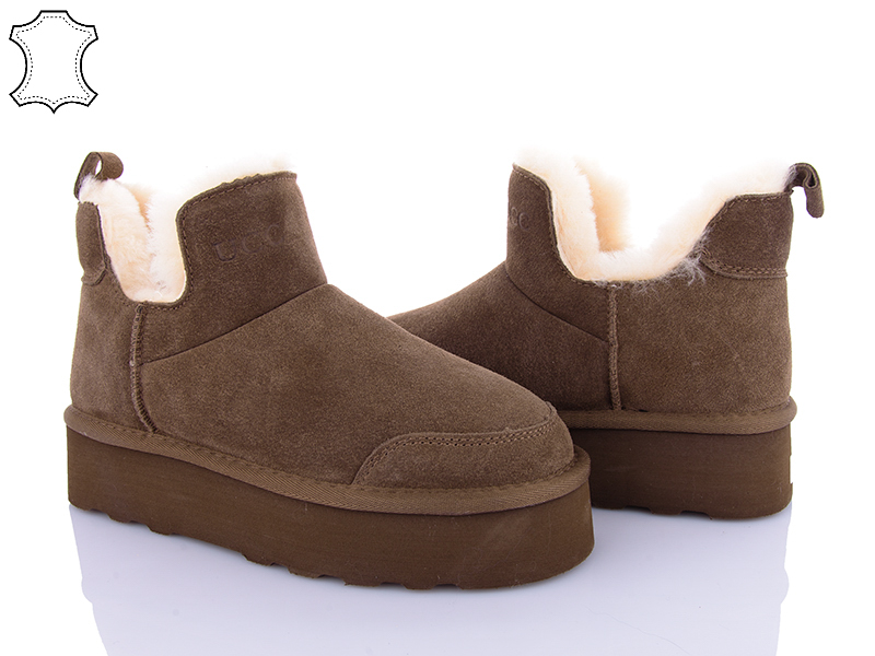 Угги PL PS (36-41) 5805 brown (зима)