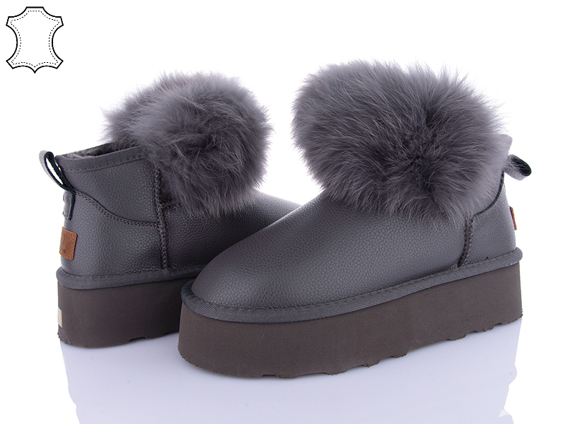 Угги PL PS (36-41) 5860-1 grey (зима)