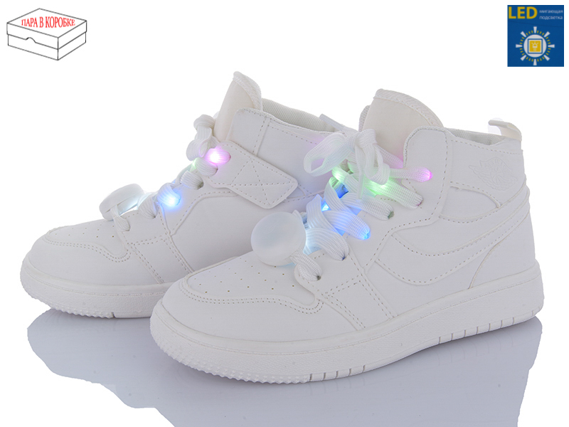 Кроссовки OkShoes (32-37) B05 LED (деми)