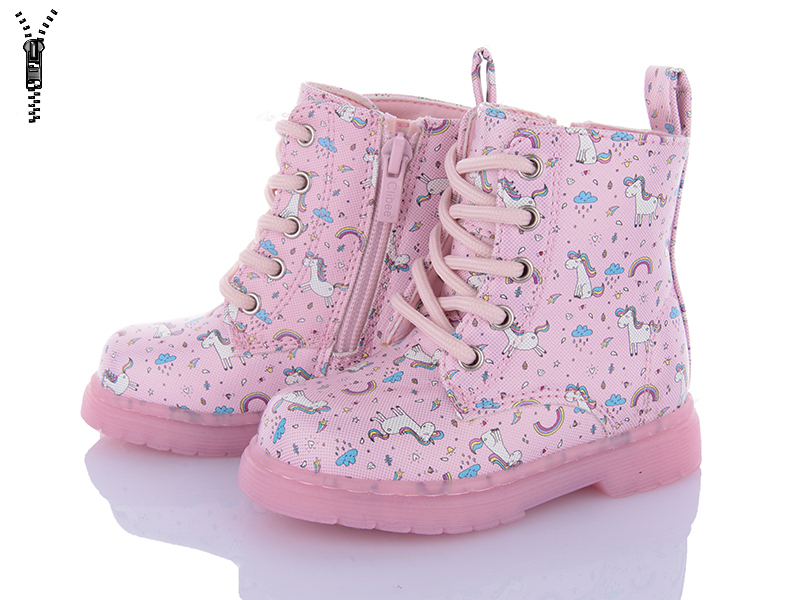 Ботинки Clibee (21-26) KB540 pink (деми)