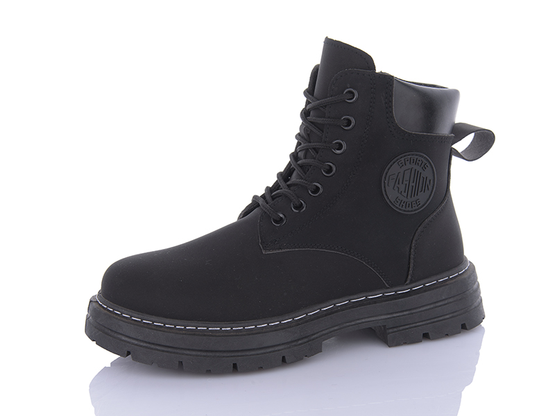 Ботинки QQ Shoes (39-44) D001 black (деми)