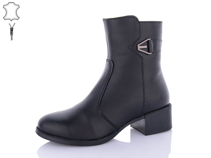 Ботинки ABA (36-41) 202 black (зима)