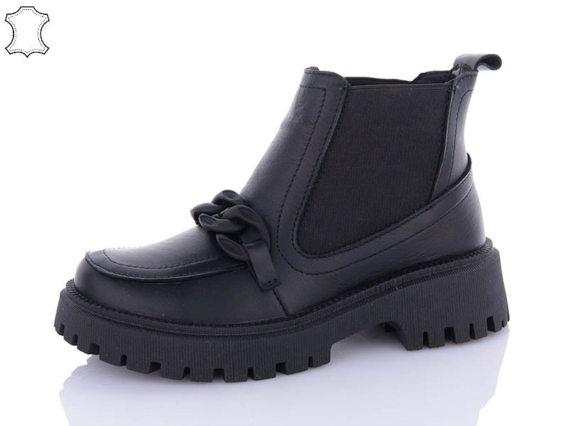 Ботинки ABA (36-41) 205 black (зима)