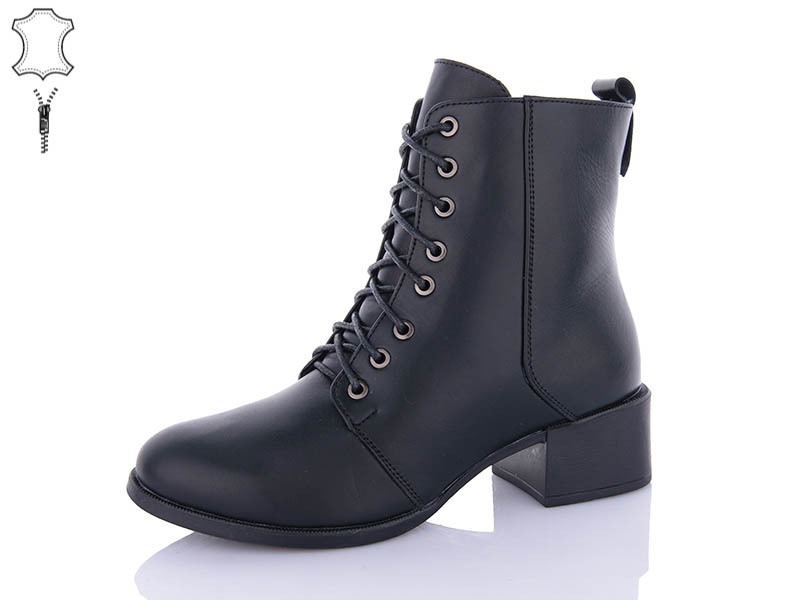 Ботинки ABA (36-41) 208 black (зима)