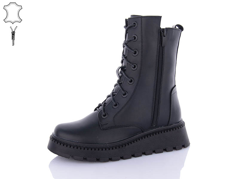 Ботинки ABA (36-41) 217 black (зима)