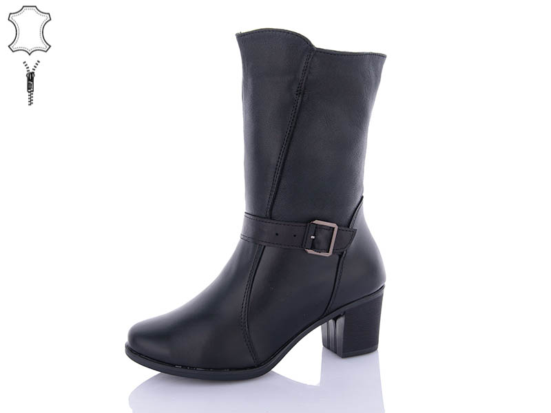 Ботинки ABA (36-41) 512 black (зима)