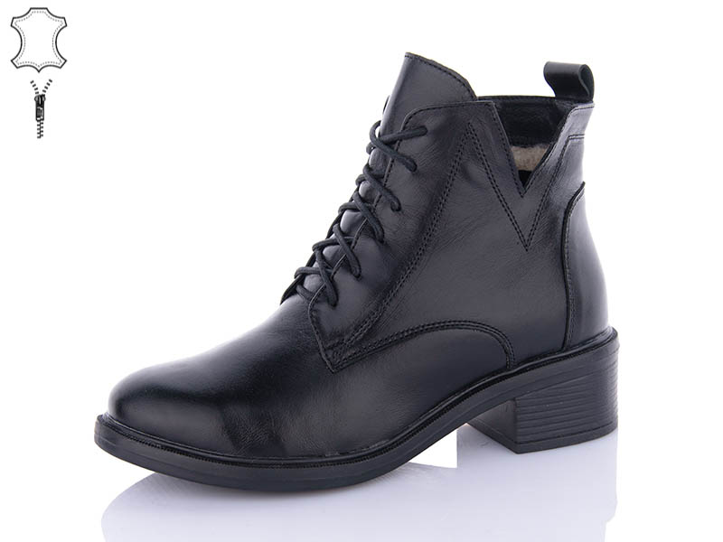 Ботинки ABA (36-41) 610 black (зима)