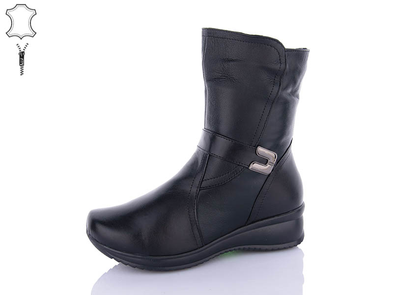 Ботинки ABA (38-43) 729 black (зима)