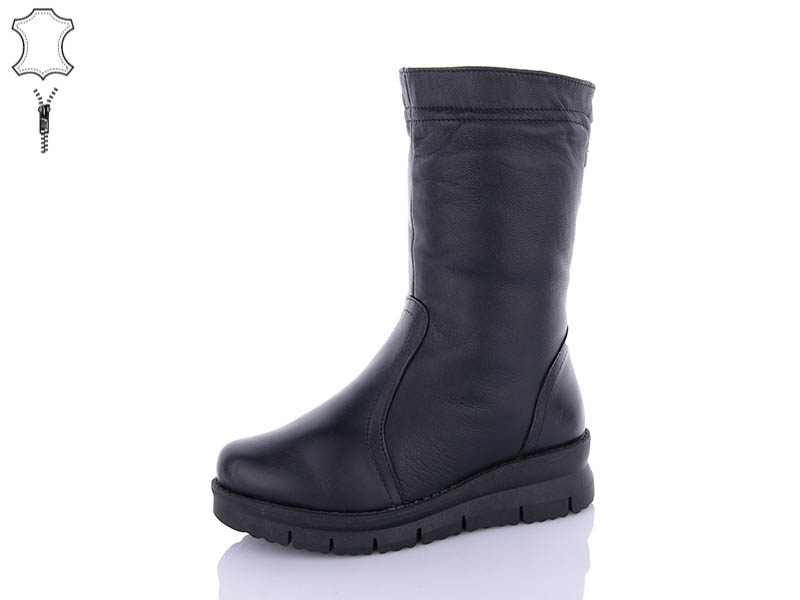 Ботинки ABA (36-41) 732 black (зима)