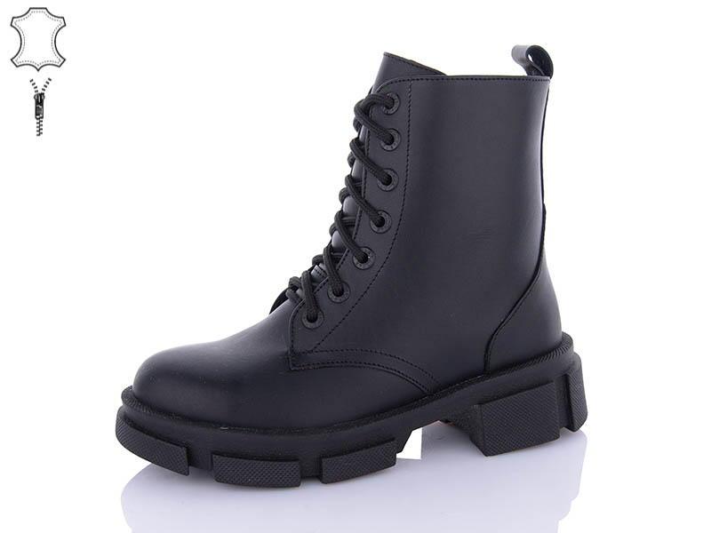 Ботинки QQ Shoes (36-41) 636-3 black (зима)