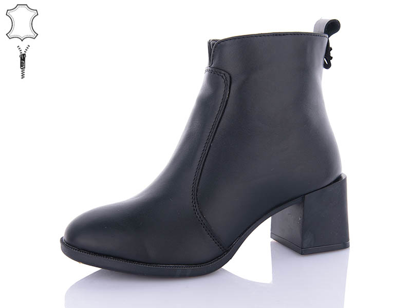 Ботинки QQ Shoes (36-41) 639-1 black (зима)