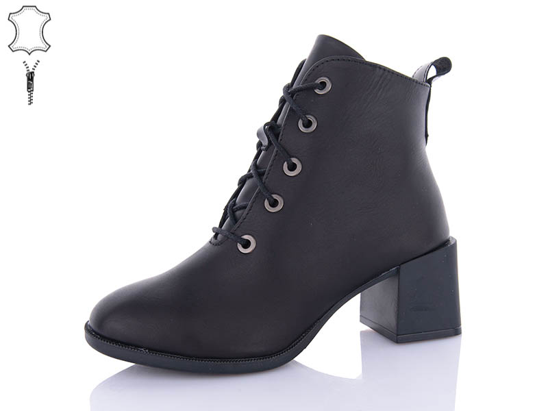 Ботинки QQ Shoes (36-41) 640-1 black (зима)
