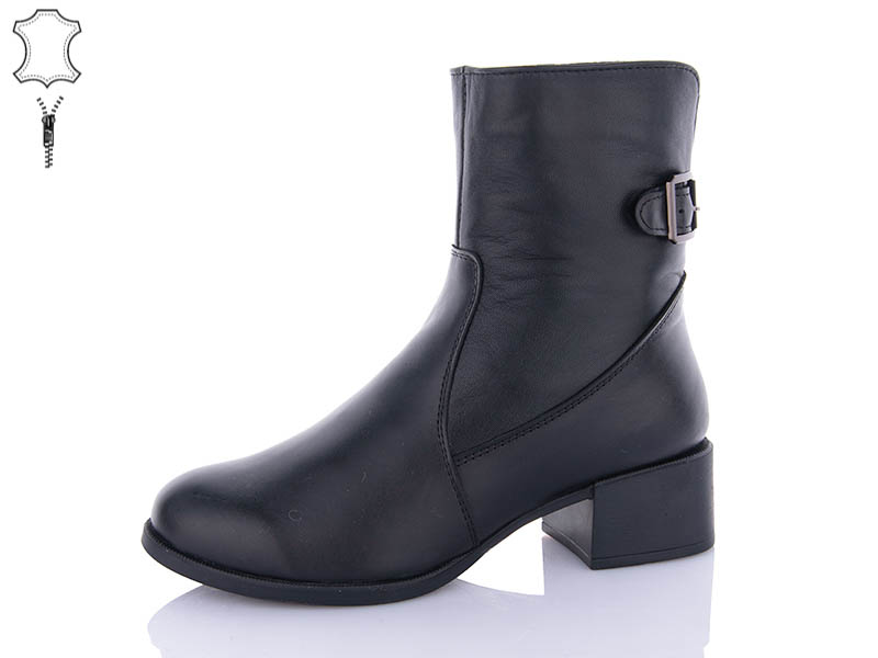 Ботинки QQ Shoes (36-41) 646 black (зима)