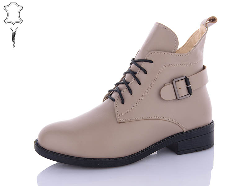 Ботинки QQ Shoes (36-41) 915 beige (зима)