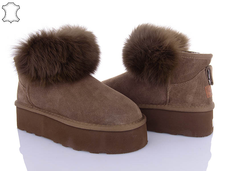 Угги PL PS (36-41) 5860 brown (зима)