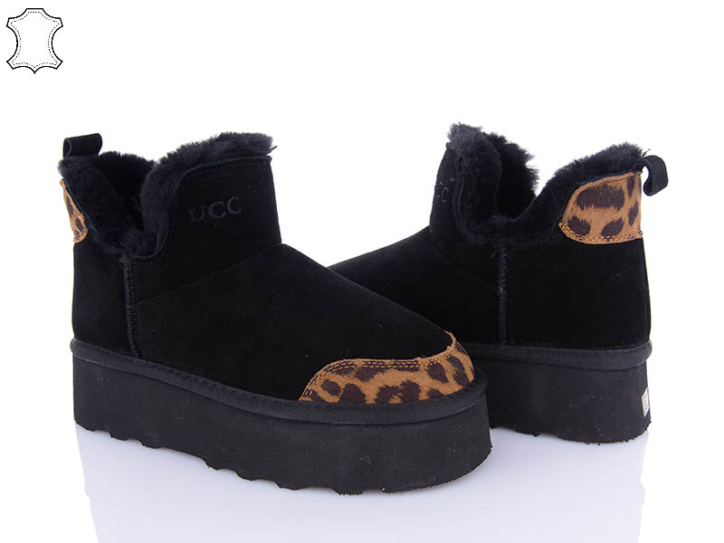 Угги PL PS (36-41) 5805 black (зима)