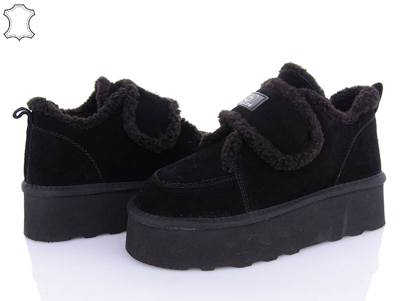 Угги PL PS (36-41) 5854-15 black (зима)