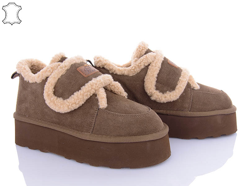 Угги PL PS (36-41) 5854-15 brown (зима)
