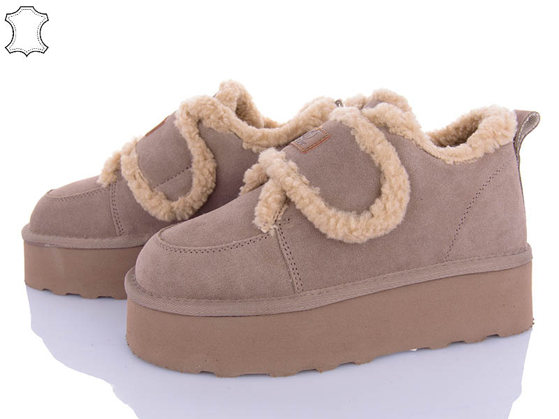 Угги PL PS (36-41) 5854-15 khaki (зима)
