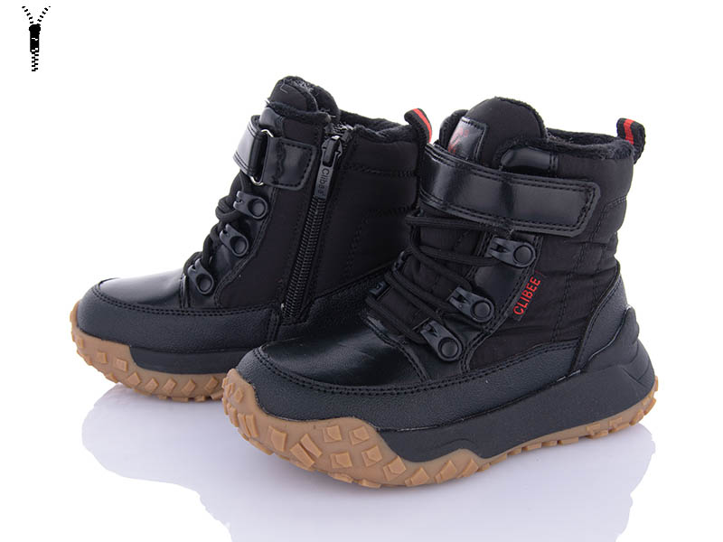 Ботинки Цветик (26-31) HB543 black-red (зима)