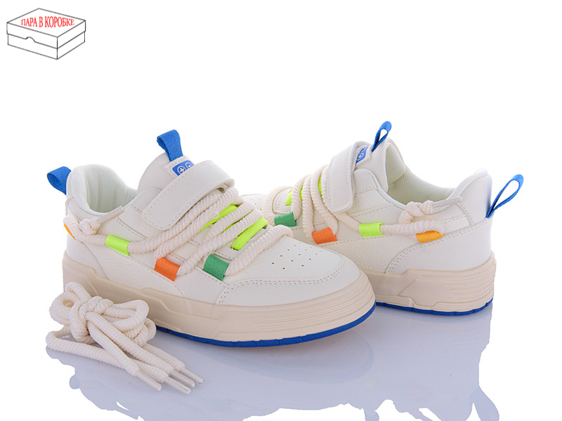 Кроссовки Calorie (31-37) Y2315 біл-салатовий (деми)