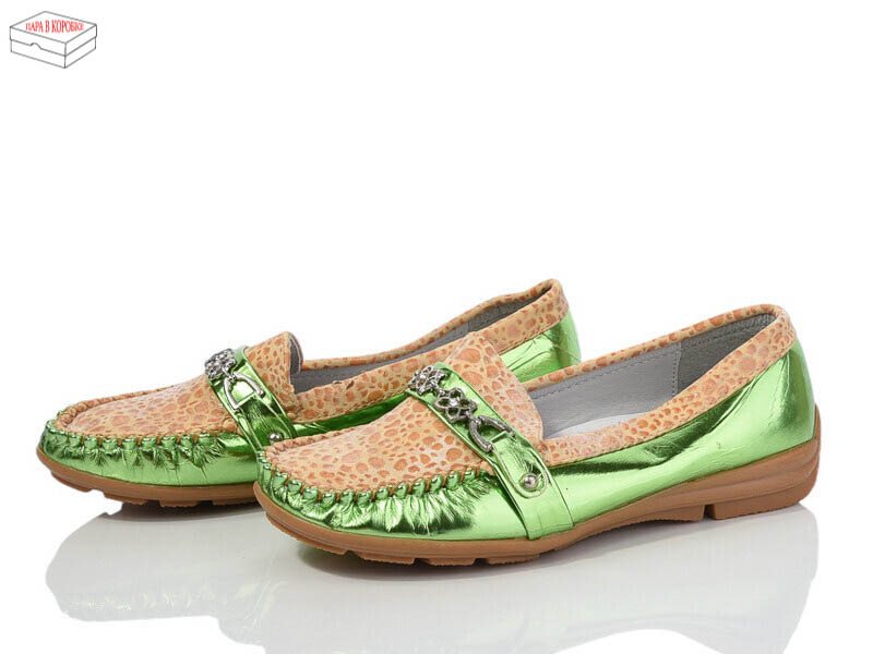 Мокасины DeMur (30-36) 1009-22 green (деми)