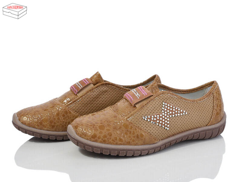 Туфли DeMur (30-36) FR086 brown (деми)