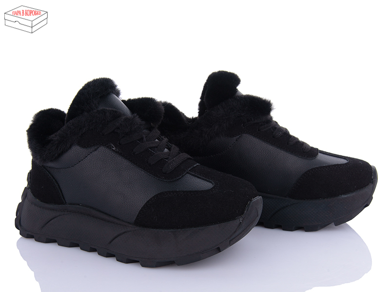 Кроссовки Ailaifa (36-41) MD18 all black (зима)
