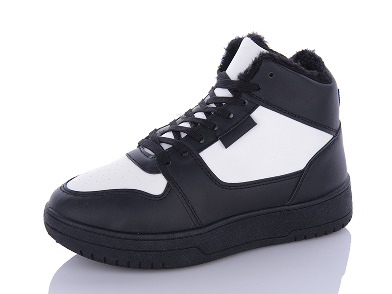 Кроссовки ABA (36-41) A151 white-black (зима)
