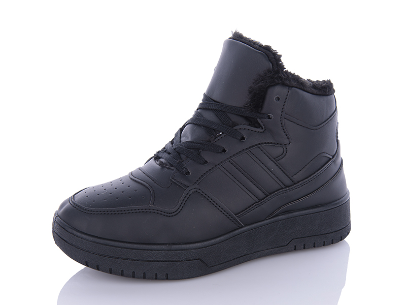 Кроссовки ABA (36-41) A152 black (зима)