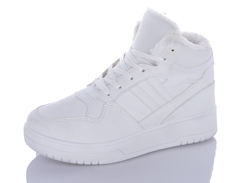 Кроссовки ABA (36-41) A152 white (зима)