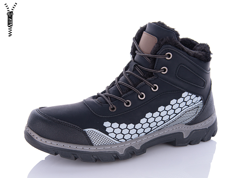 Ботинки ABA (40-45) MX6637 black (зима)