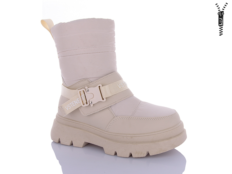 Дутики QQ Shoes (36-41) JP27 beige (зима)
