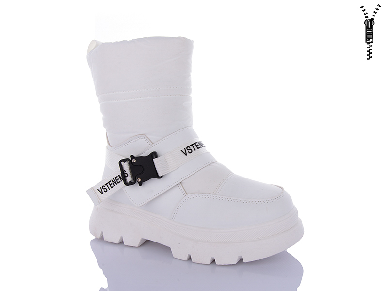 Дутики QQ Shoes (36-41) JP27 white (зима)