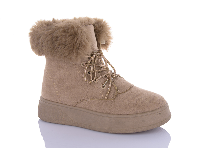 Ботинки QQ Shoes (36-41) JP29 beige (зима)
