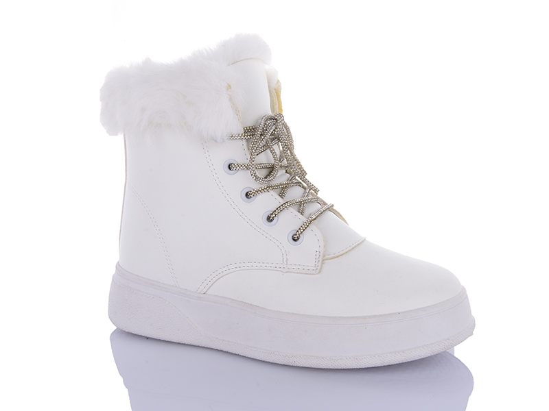 Ботинки QQ Shoes (36-41) JP29 white (зима)