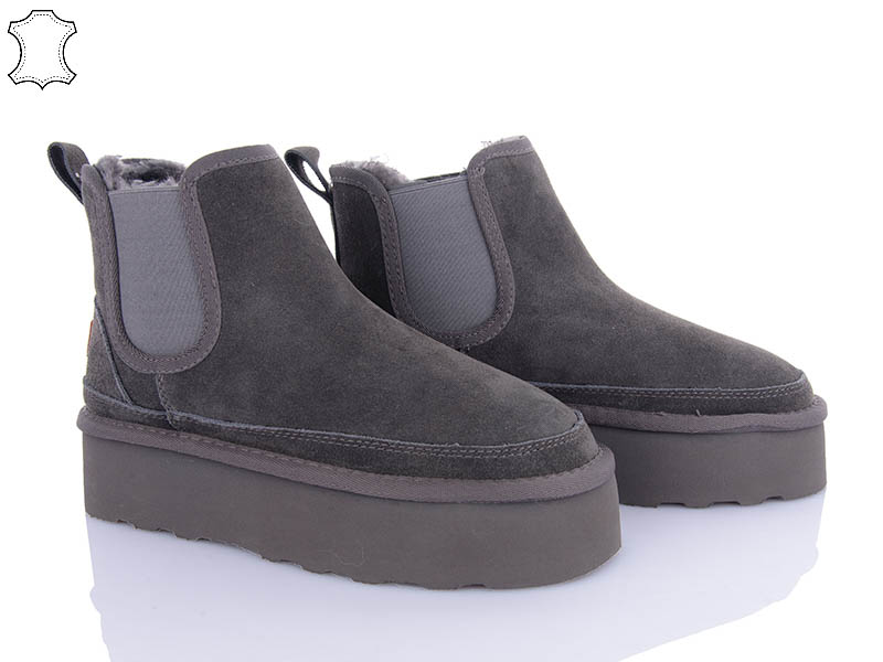 Угги PL PS (36-41) 5854-13 grey (зима)
