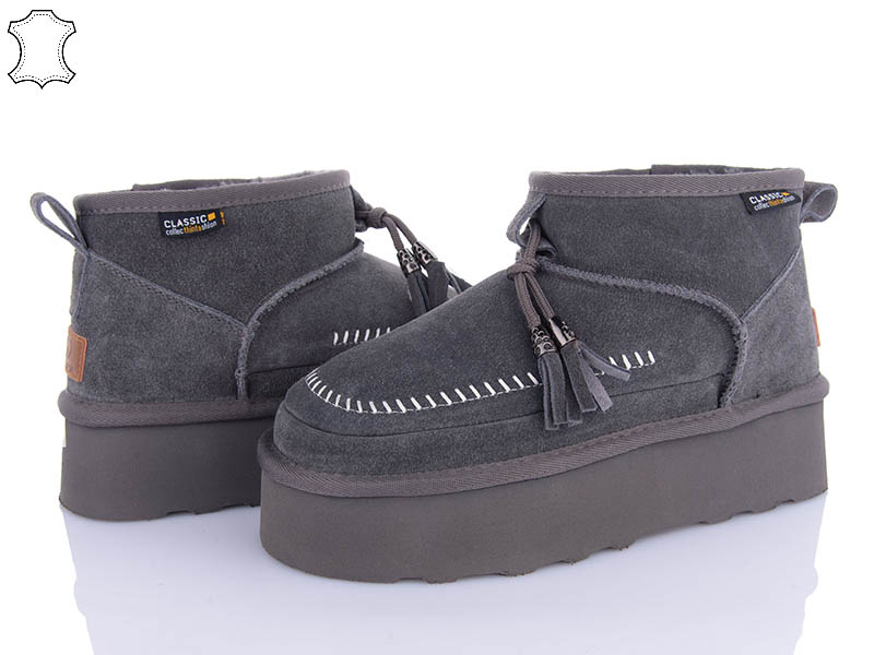 Угги PL PS (36-41) 5854-27 grey (зима)