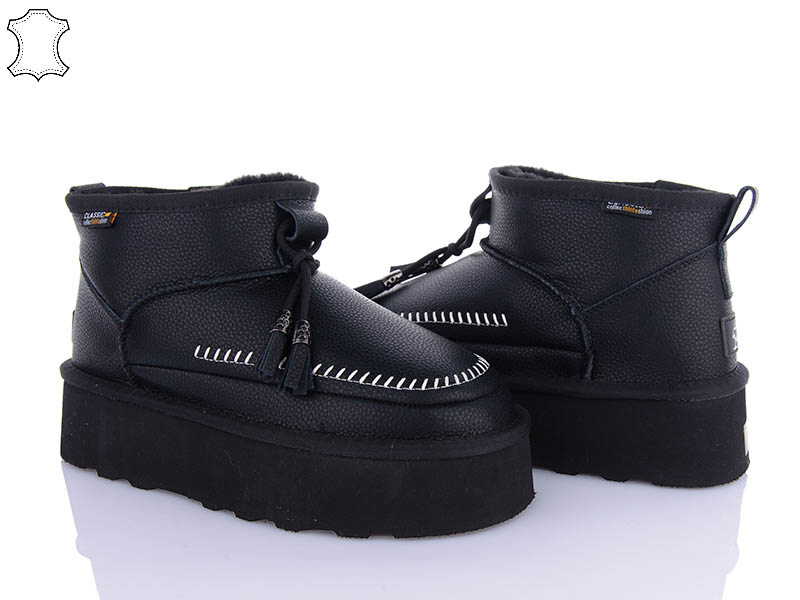 Угги PL PS (36-41) 5854-28 black (зима)