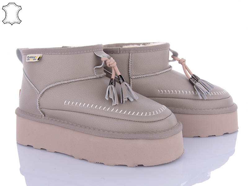 Угги PL PS (36-41) 5854-28 khaki (зима)
