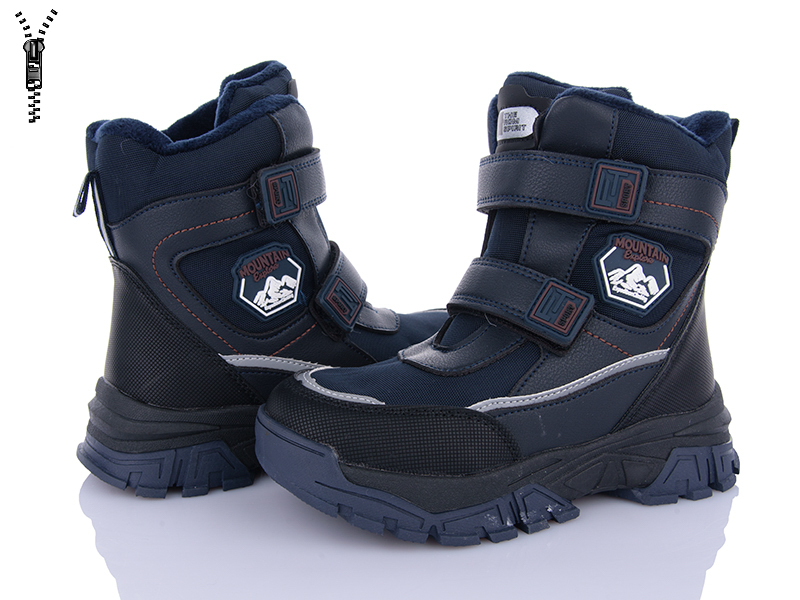 Ботинки OkShoes (32-37) A30403 navy (зима)
