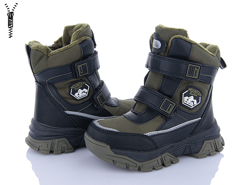 Ботинки OkShoes (27-32) B30403 green (зима)