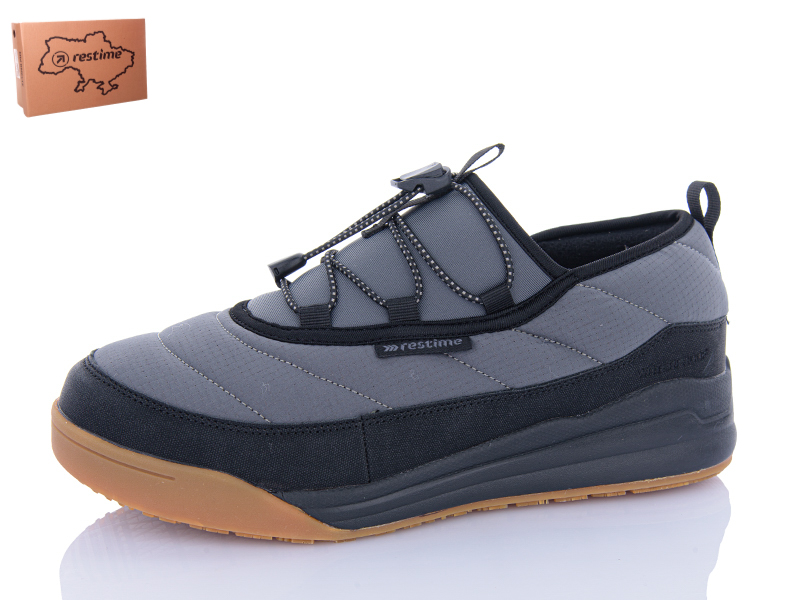 Кроссовки Restime (41-46) LMZ24396 d.grey (деми)