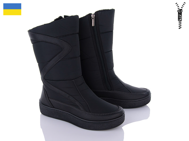 Дутики Paolla (37-42) 220 чорний (зима)