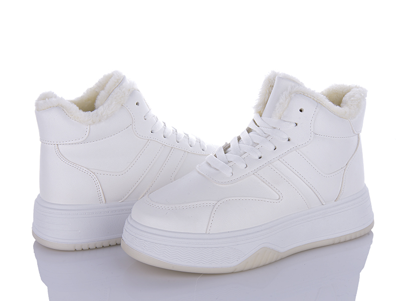 Кроссовки OkShoes (36-41) D26-2 white (зима)