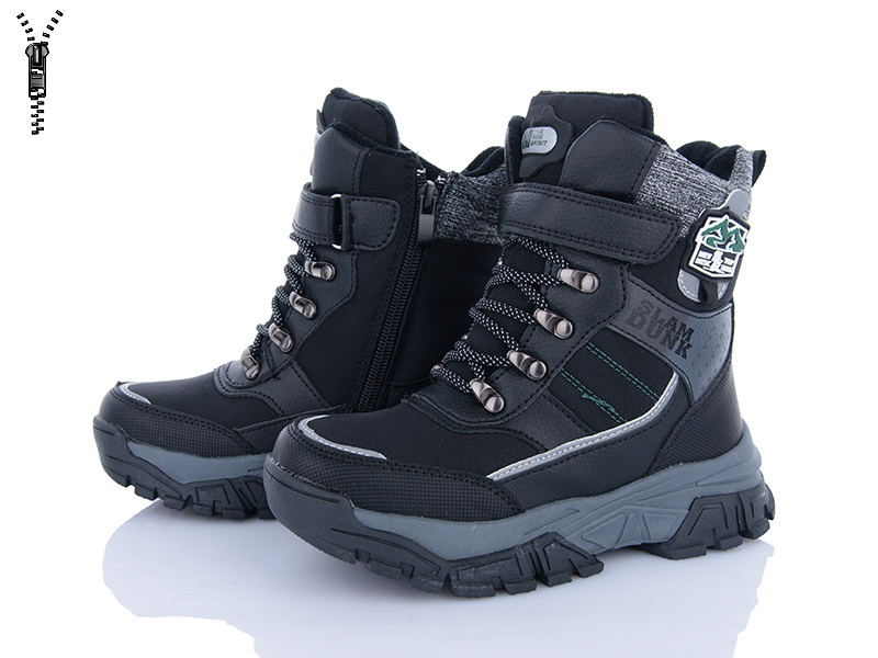 Ботинки OkShoes (27-32) 30404 black (зима)