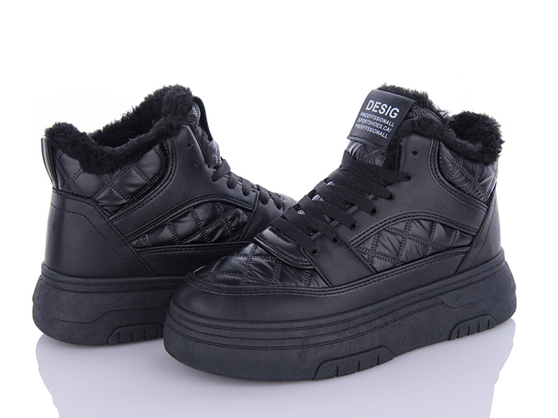 Кроссовки VIOLETA (36-41) 149-16 black (зима)